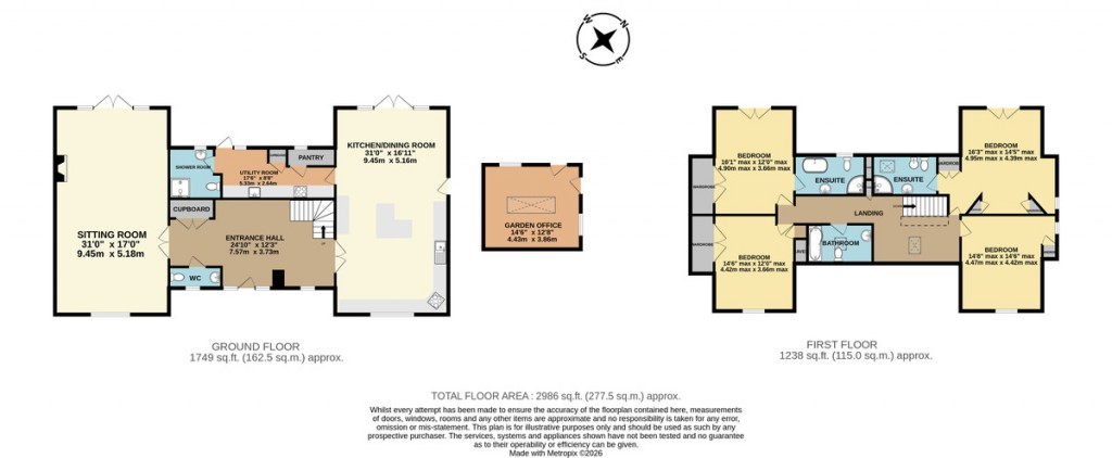 Floorplans For Holt Road, Wood Norton
