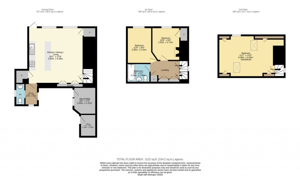 Floorplans For Staithe Street, Wells-next-the-Sea