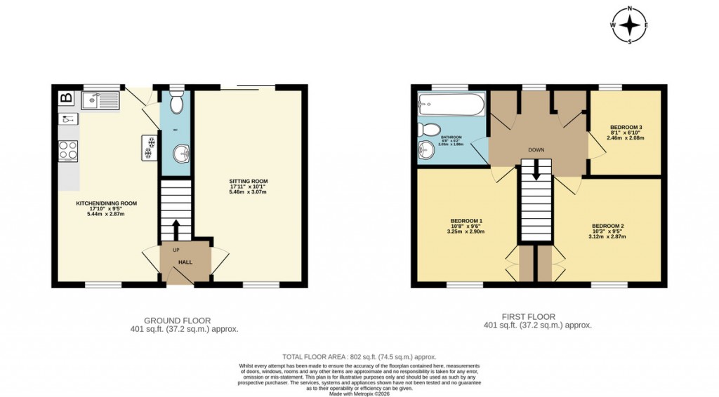 Floorplans For Baxter Close, Fakenham